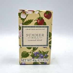 Crabtree & Evelyn- SUMMER HILL Triple Milled Bar Soap 1.4 oz  RETIRED